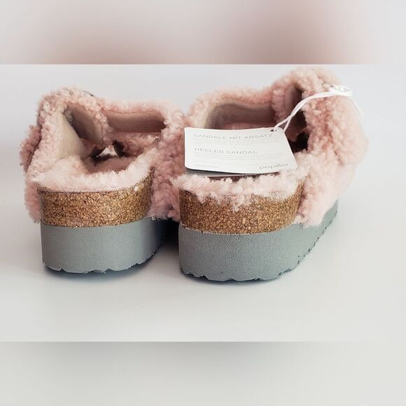 NWT Birkenstock Papillio Big Buckle Teddy Crystal Rose - Picture 9 of 15